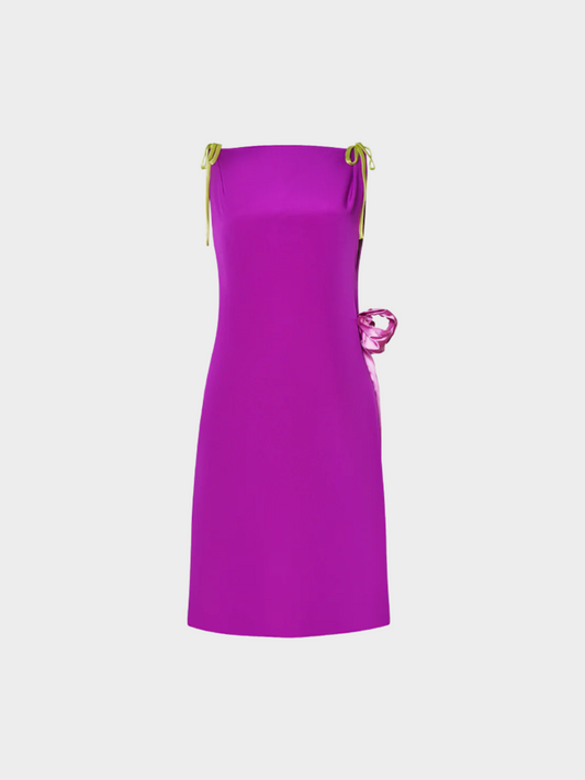 Christian Lacroix SS 2004 Haute Couture Purple Mini Dress