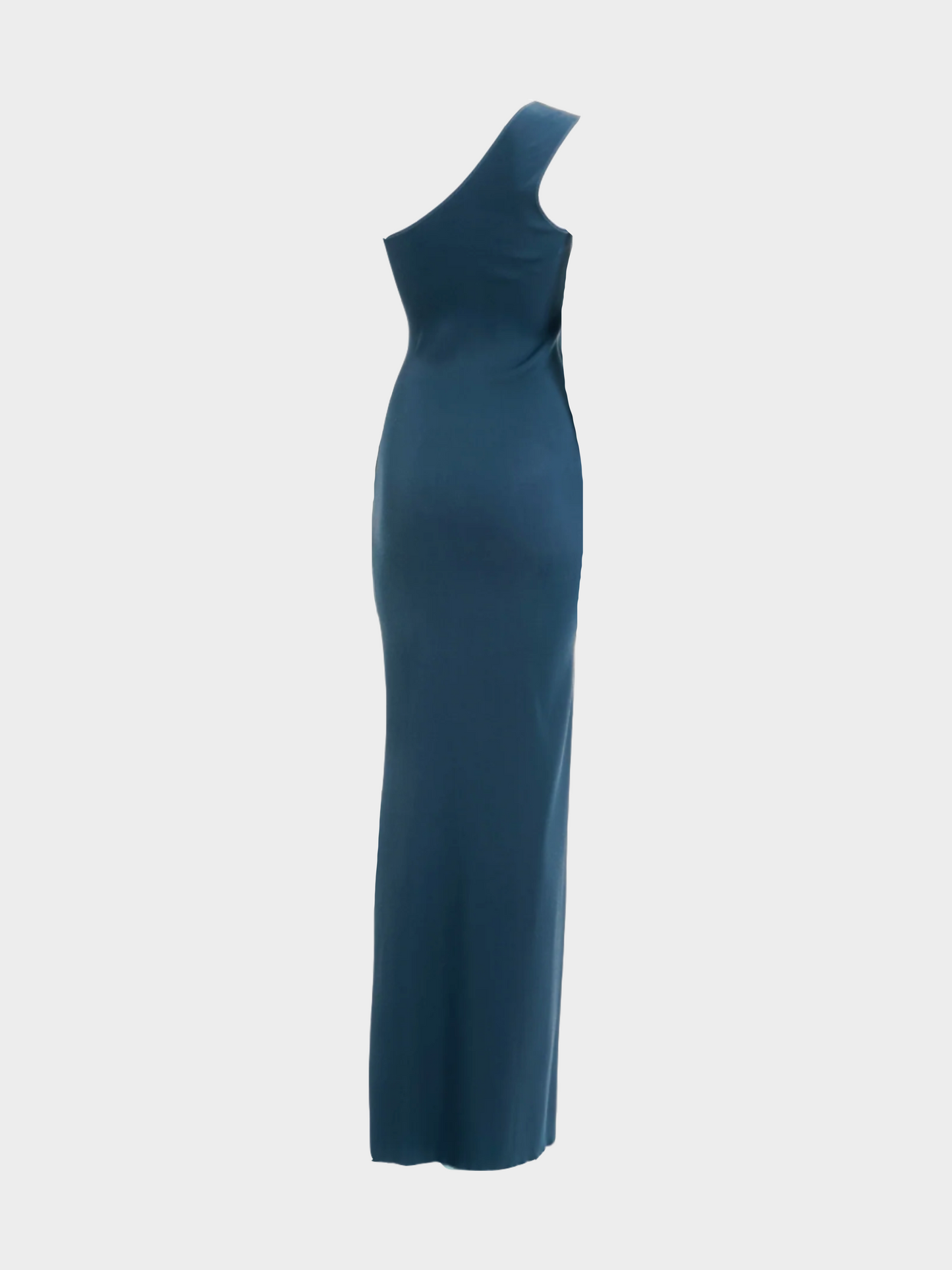 Lanvin SS 2011 Teal Green One Shoulder Long Dress