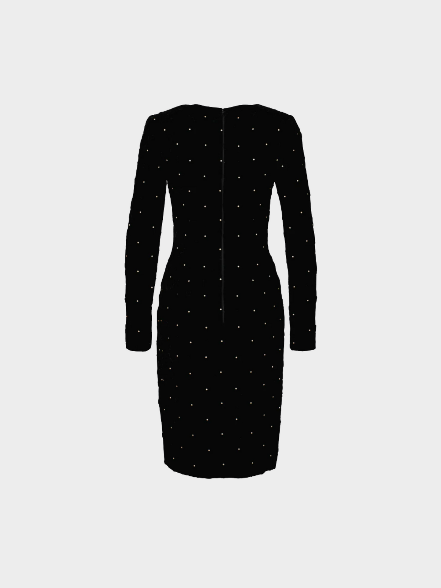 Lanvin 1990s Black Velvet and Pearl Dress