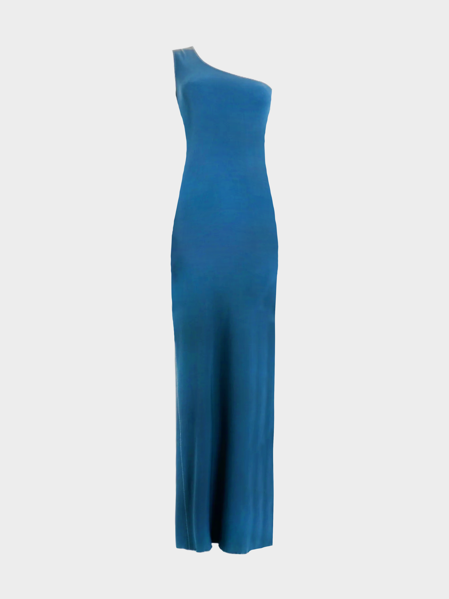 Lanvin SS 2011 Teal Green One Shoulder Long Dress