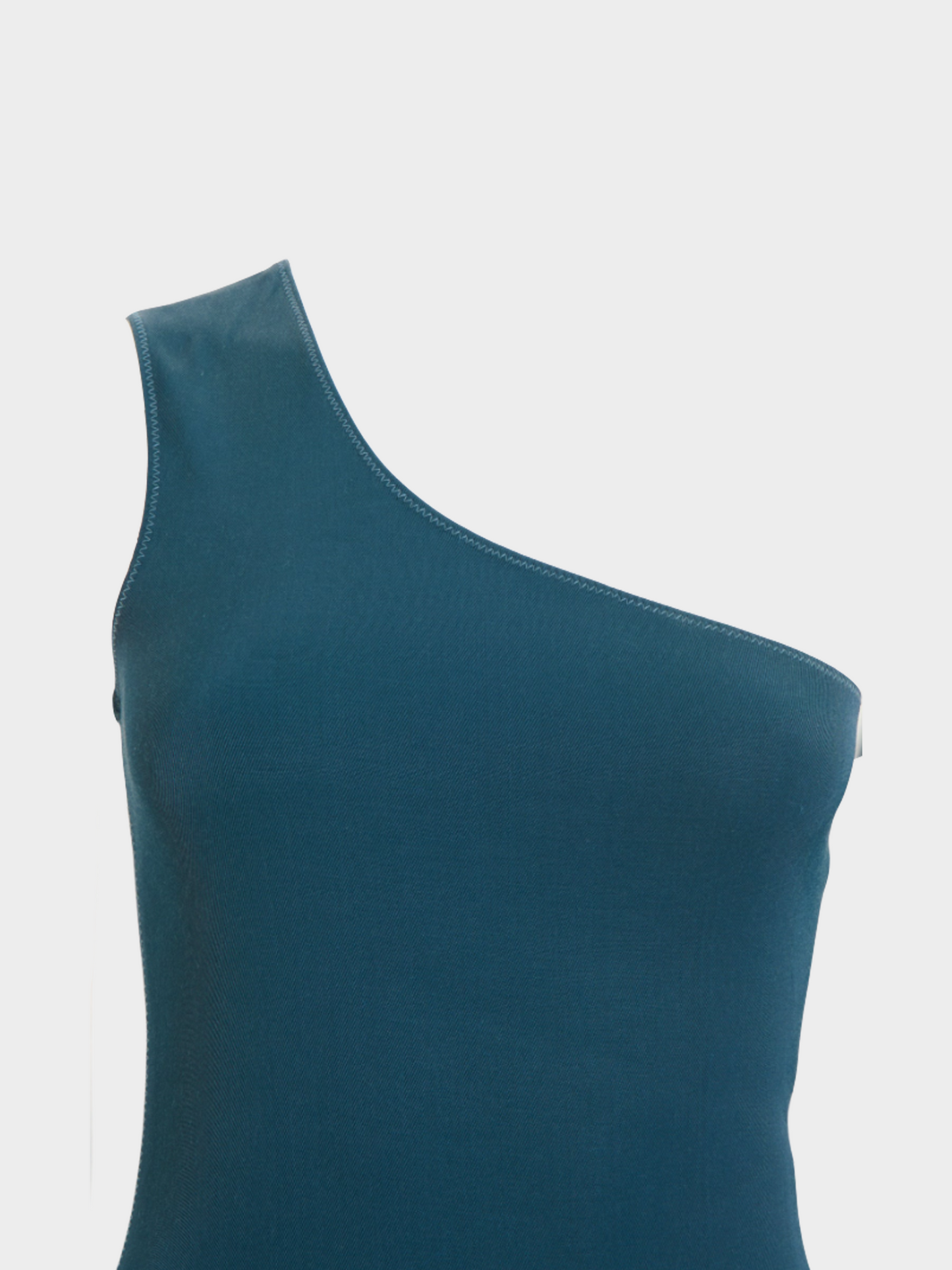 Lanvin SS 2011 Teal Green One Shoulder Long Dress
