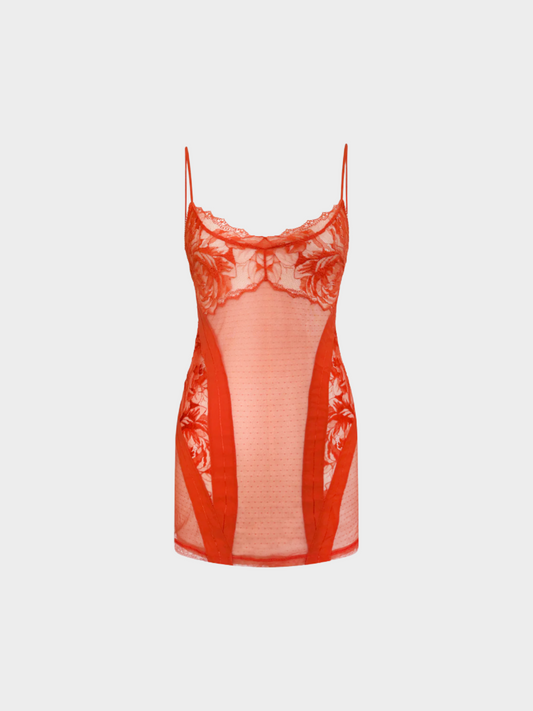 La Perla 2000s Fire Red Night Dress