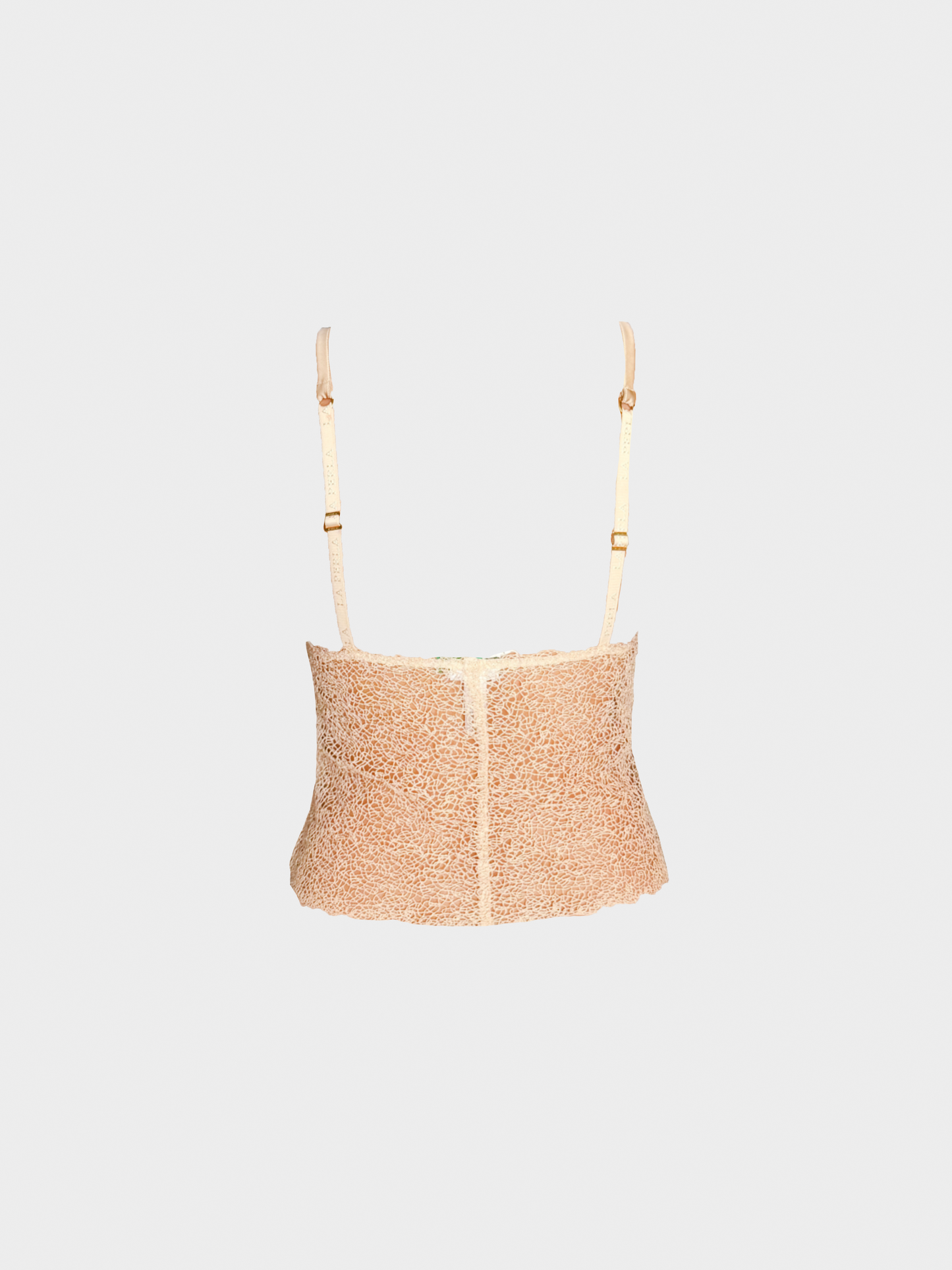 La Perla 2000s Beige Lace Camisole Top