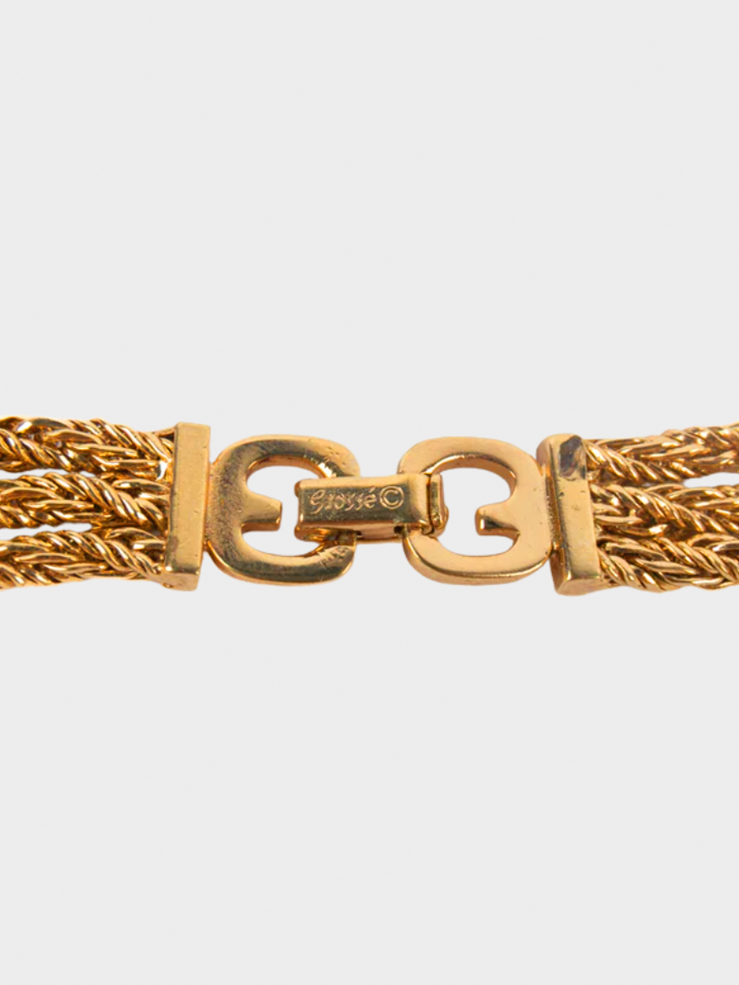 Christian Dior 1970s Gold Lion Head Necklace