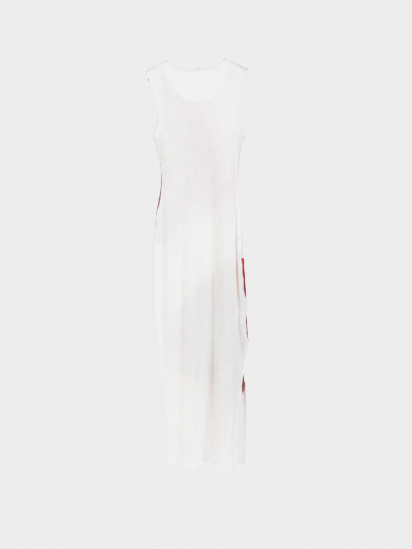 Loewe SS 2023 White Anthurium Floral Ribbed-Cotton Maxi Tank Dress