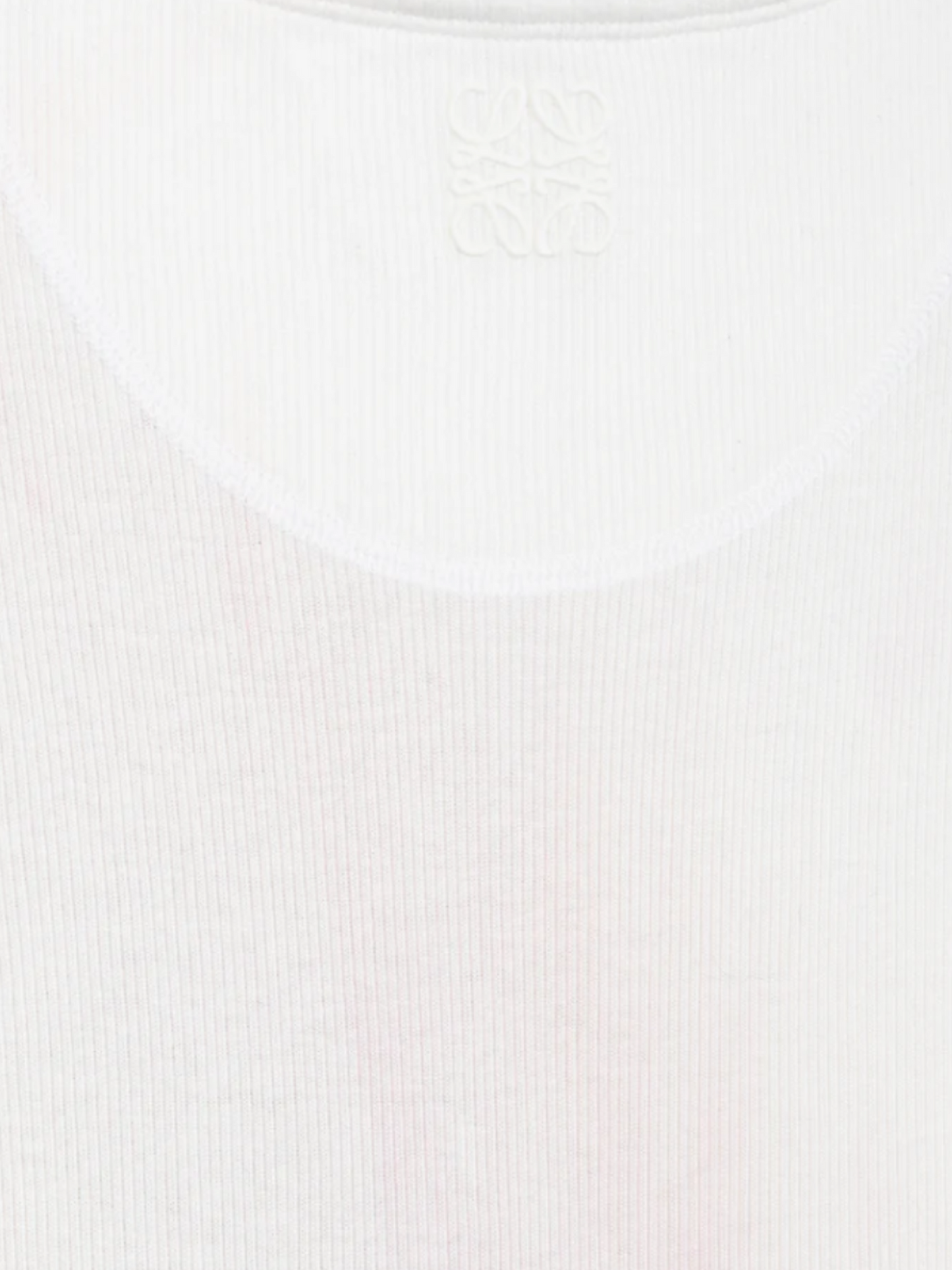 Loewe SS 2023 White Anthurium Floral Ribbed-Cotton Maxi Tank Dress
