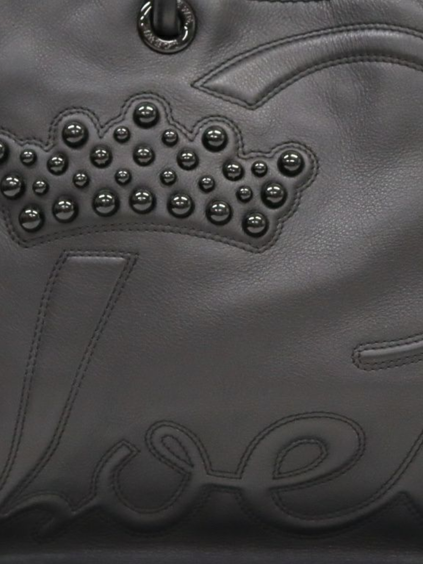 Loewe 2010s Logo Studs Leather Tote Bag