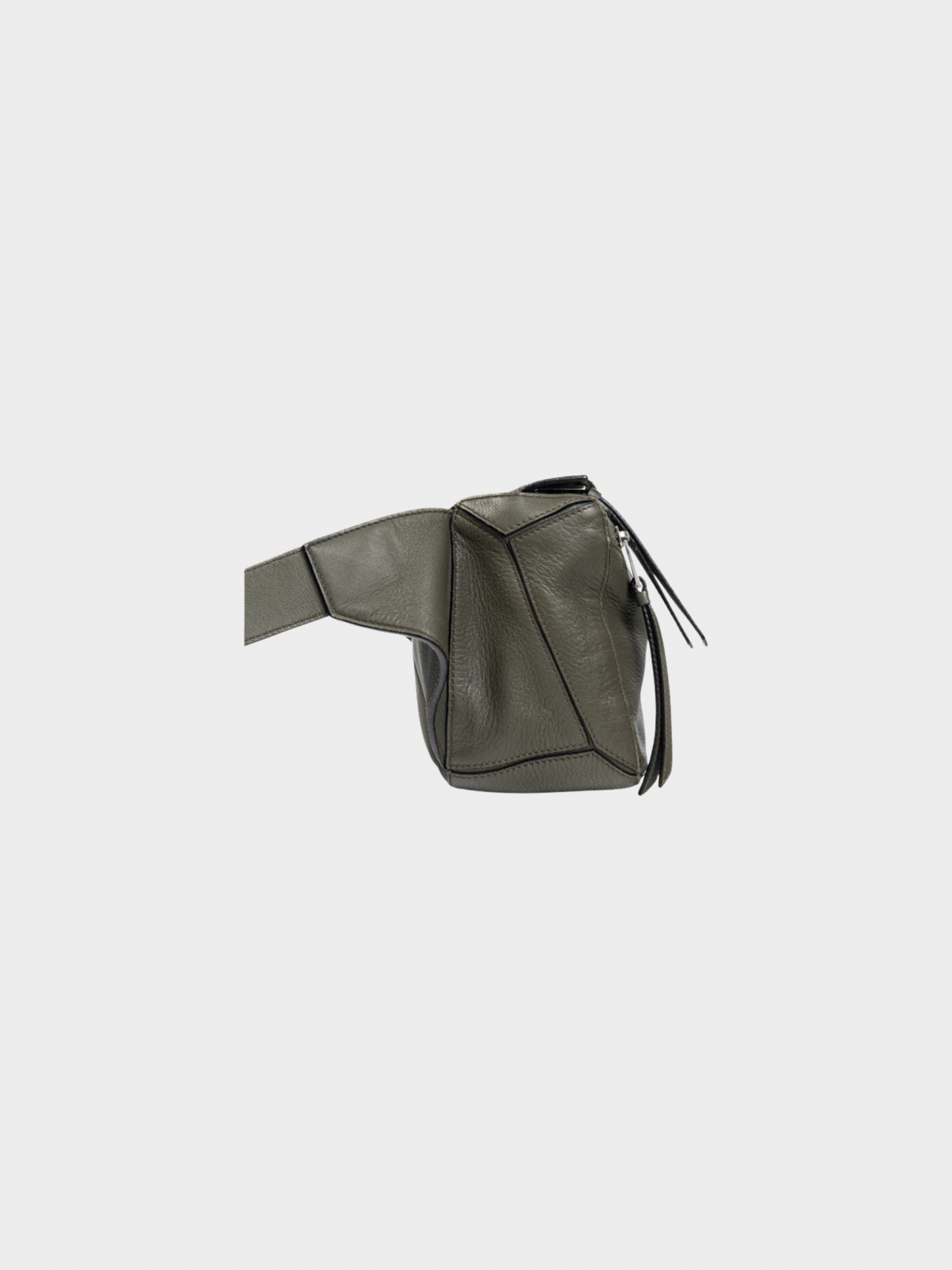 Loewe 2010s Puzzle Khaki Green Classic Calfskin Bumbag