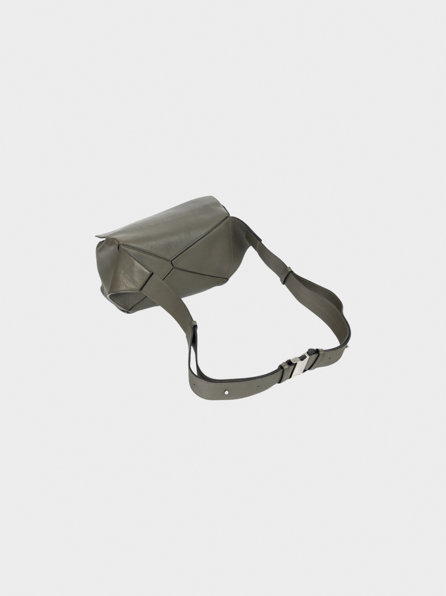 Loewe 2010s Puzzle Khaki Green Classic Calfskin Bumbag
