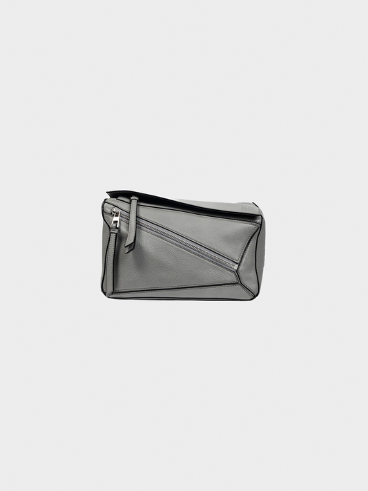 Loewe 2010s Puzzle Pearl Grey Classic Calfskin Bumbag