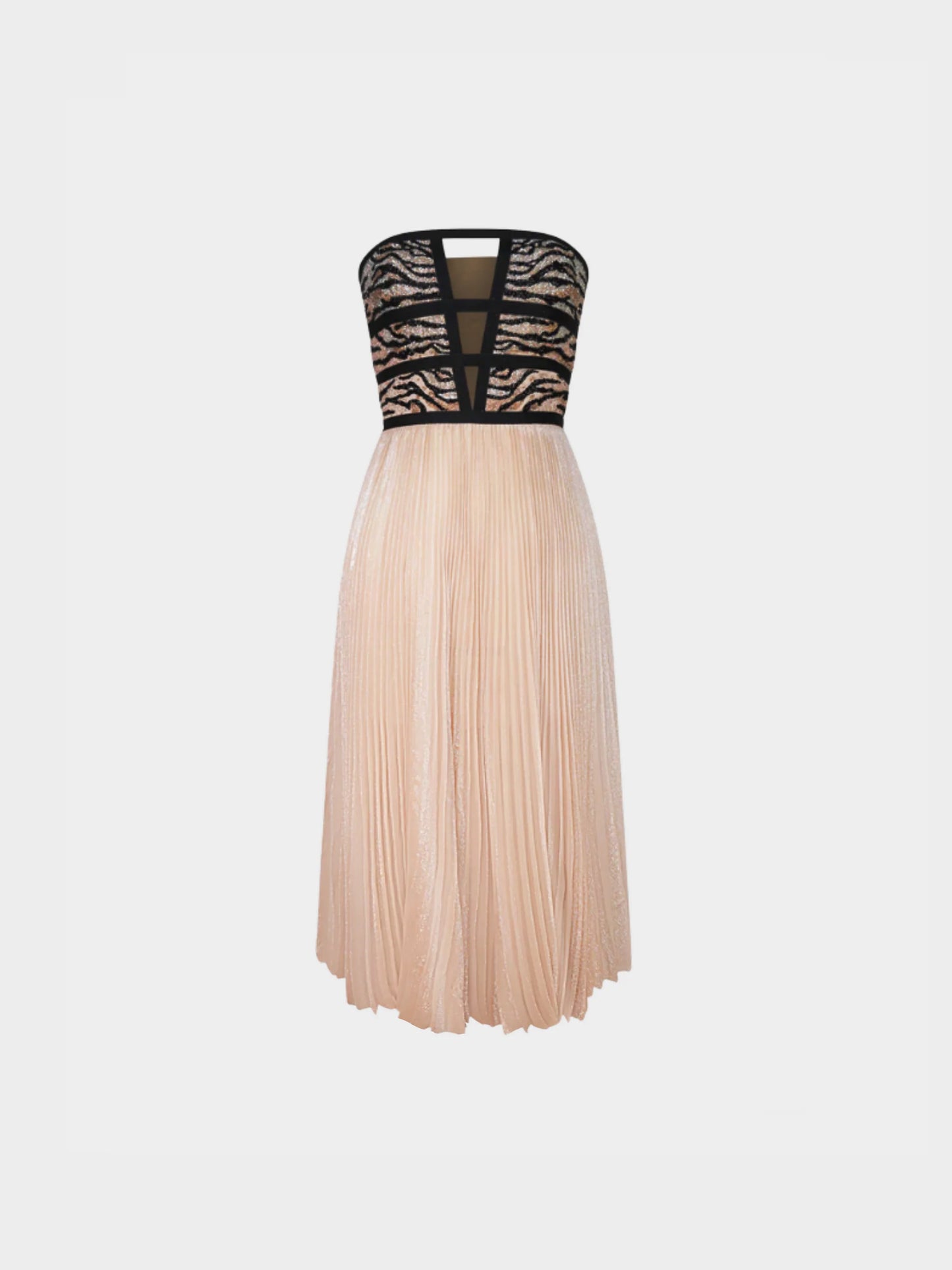 Loris Azzaro FW 2015 Black and Peach Haute Couture Dress