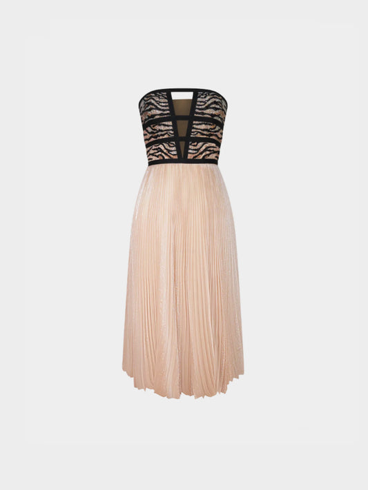 Loris Azzaro FW 2015 Black and Peach Haute Couture Dress