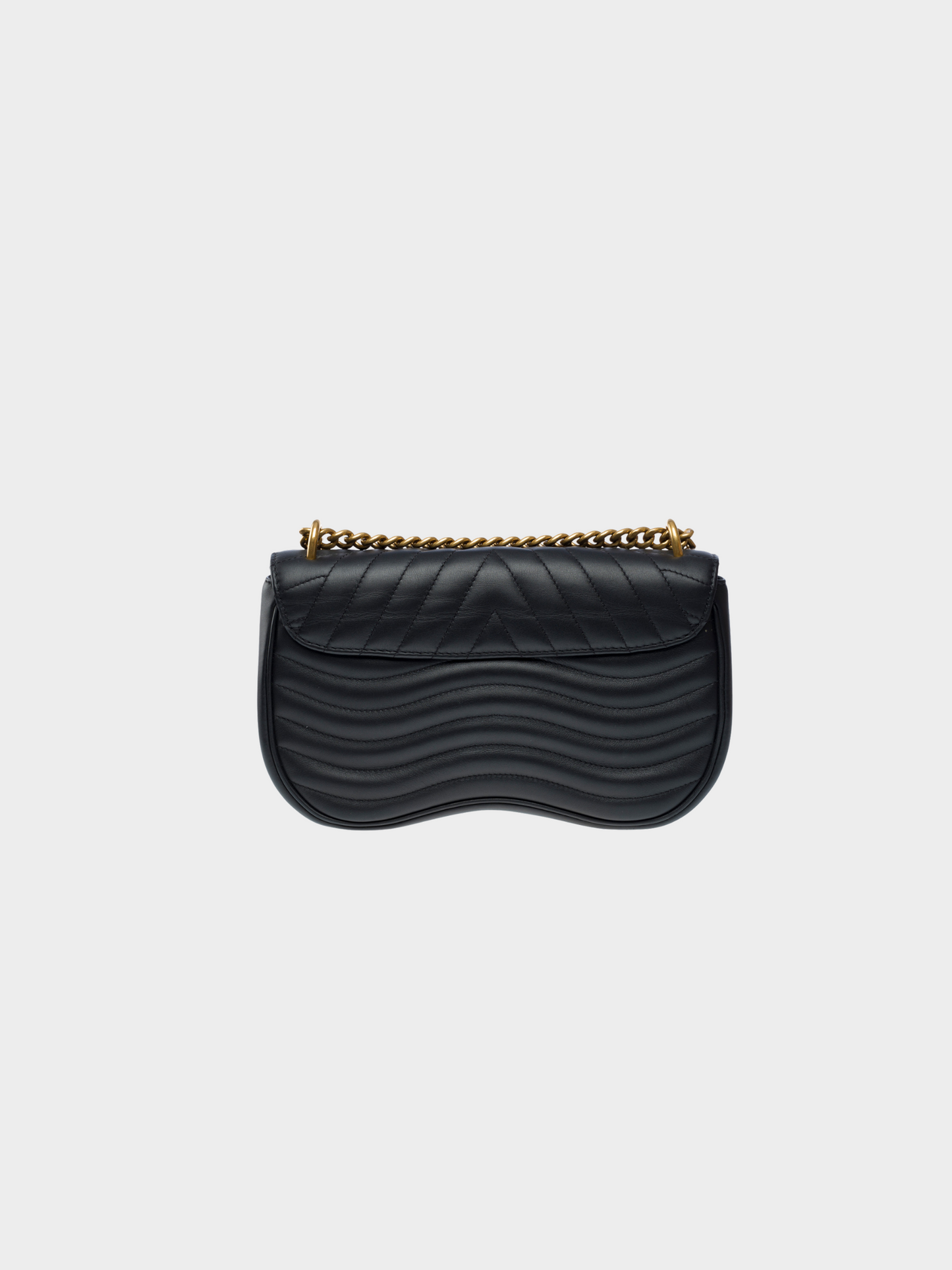 Louis Vuitton 2018 Black Leather Patch Embroidered New Wave Chain Bag