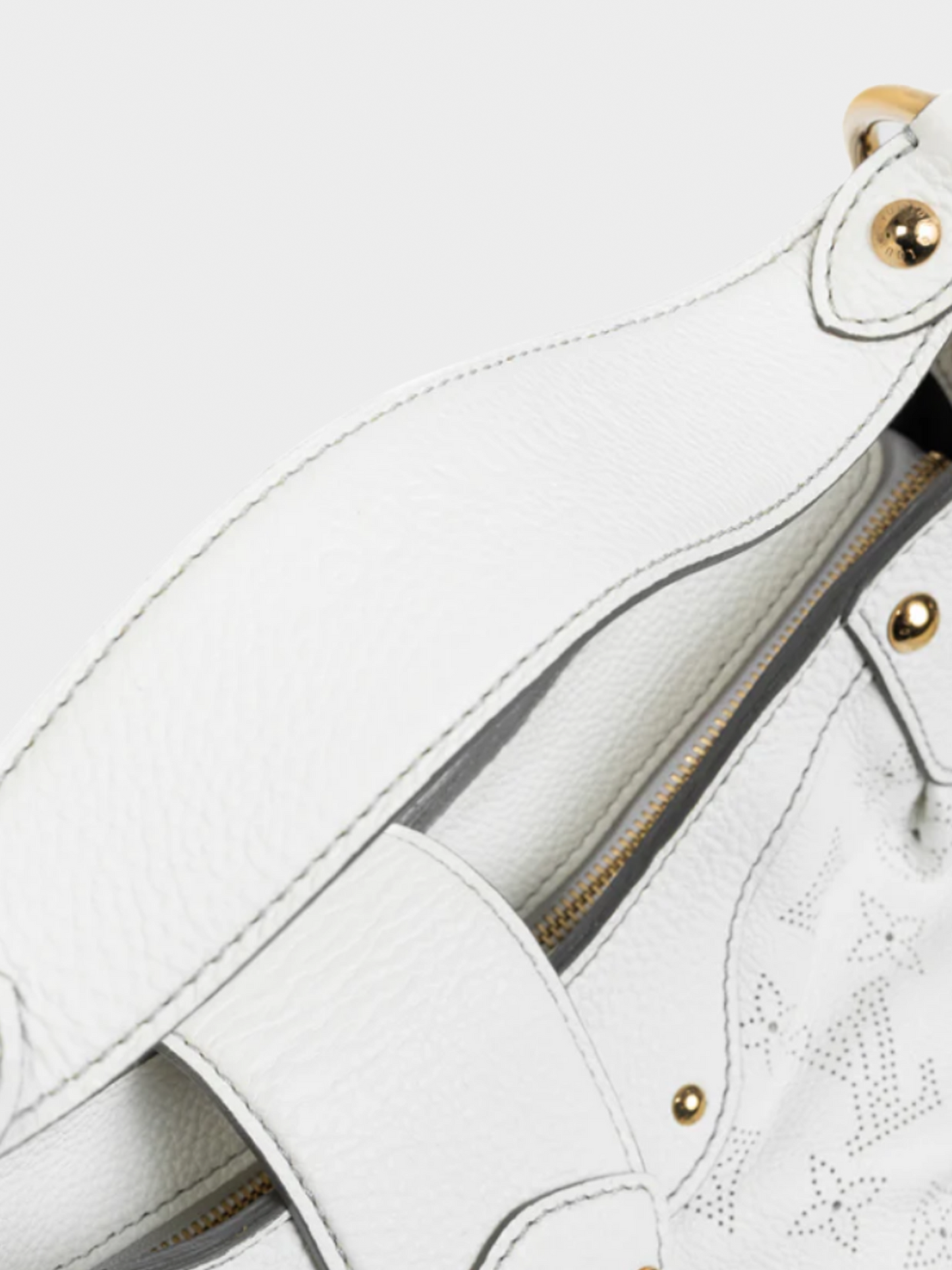 Louis Vuitton 2009 Solar GM White Mahina Perforated Leather Hobo