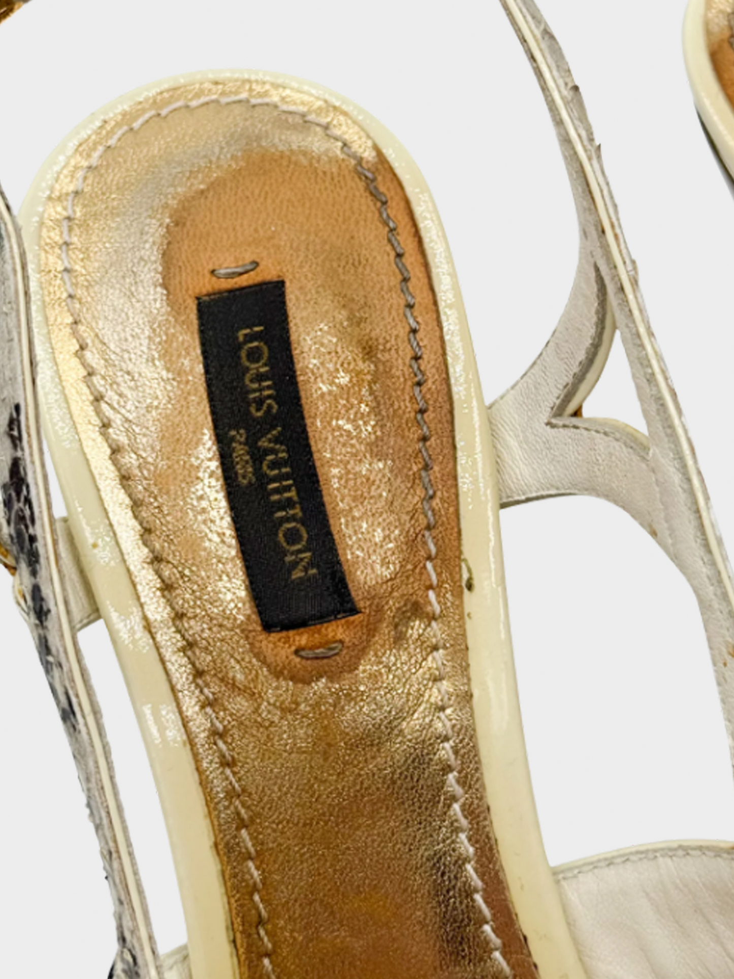 Louis Vuitton by Marc Jacobs SS 2009 Beige Python Sandal