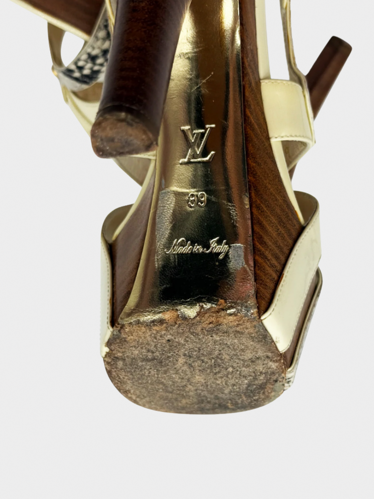 Louis Vuitton by Marc Jacobs SS 2009 Beige Python Sandal