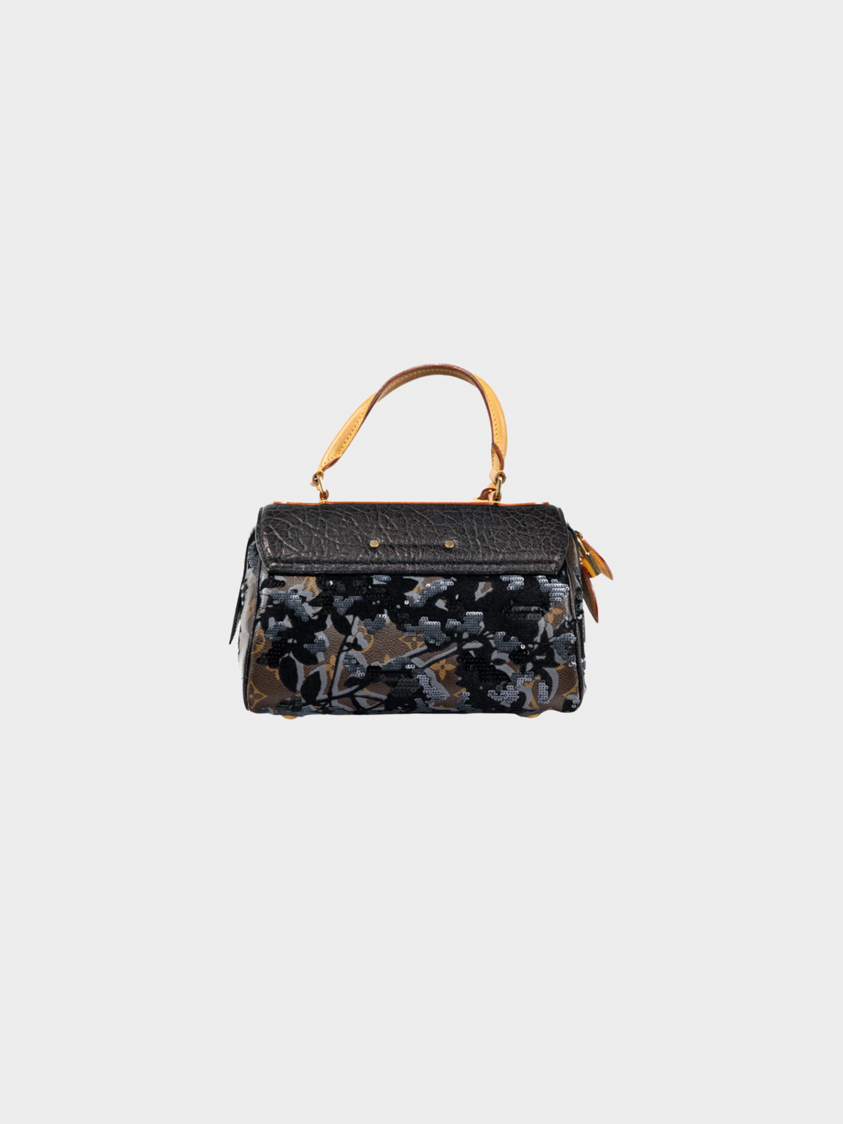 Louis Vuitton AW 2010 Brown Carrousel Monogram Fleur de Jais Sequined Velvet Handbag