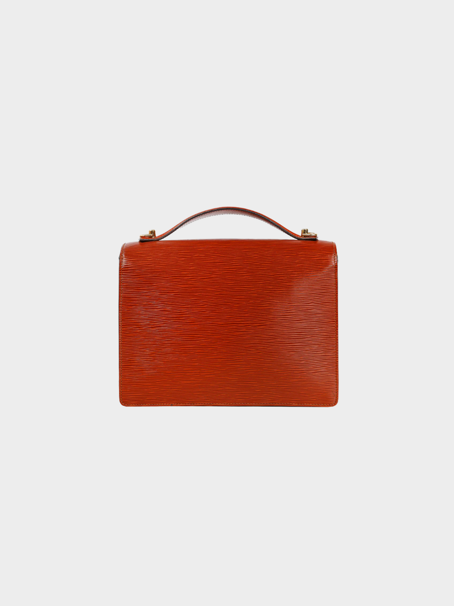 Louis Vuitton 1990s Monceau 28 Rust Brown Epi Leather Convertible Bag