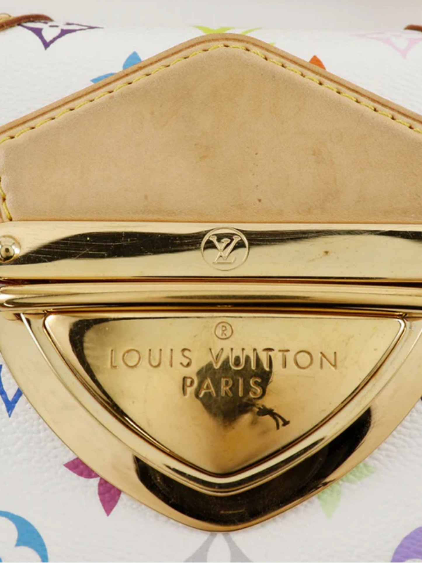 Louis Vuitton 2007 White Monogram Murakami Marilyn PM Bag