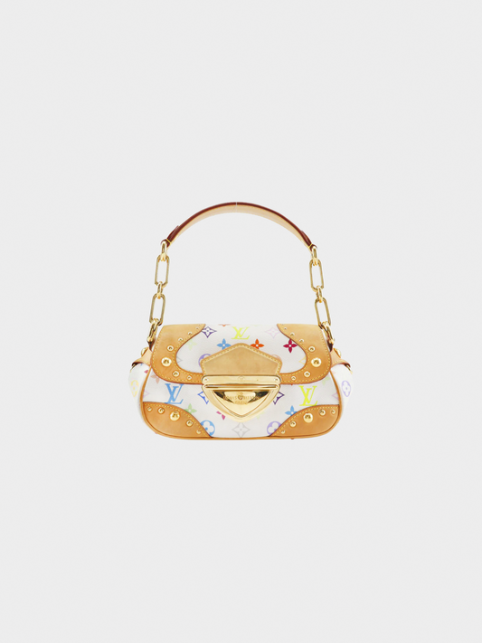 Louis Vuitton 2007 White Monogram Murakami Marilyn PM Bag