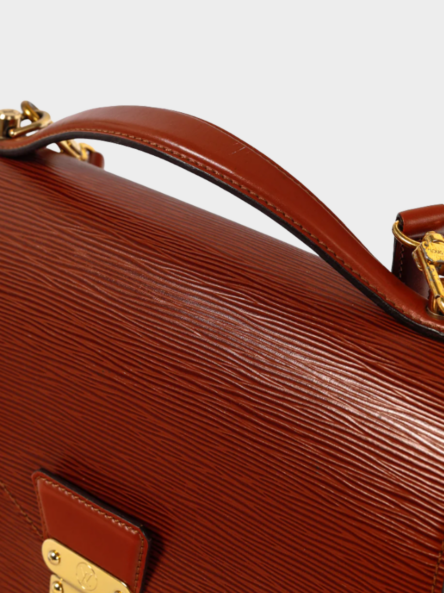 Louis Vuitton 1990s Monceau 28 Rust Brown Epi Leather Convertible Bag