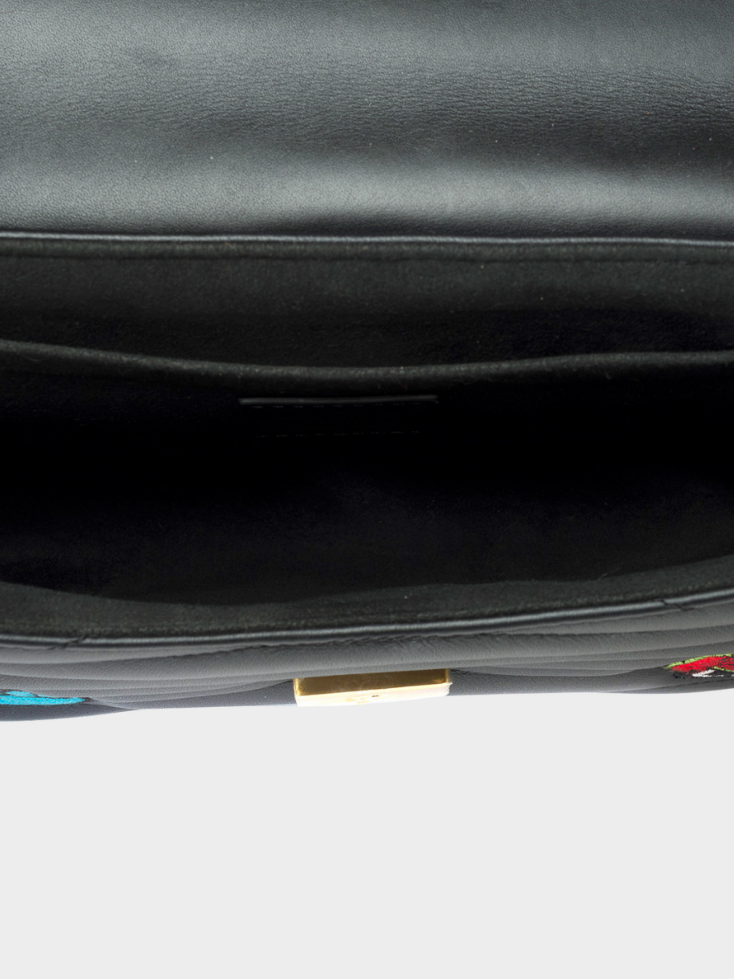 Louis Vuitton 2018 Black Leather Patch Embroidered New Wave Chain Bag