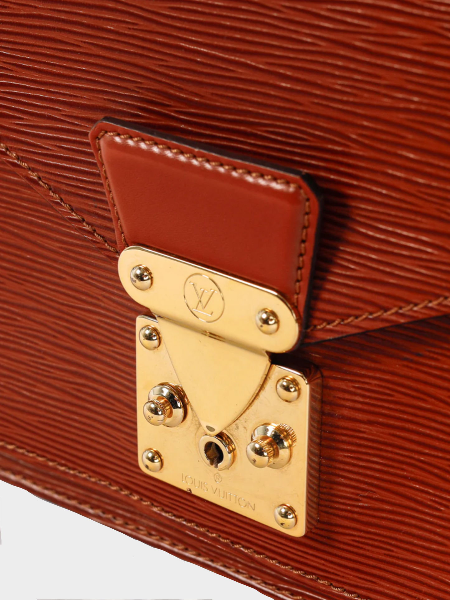 Louis Vuitton 1990s Monceau 28 Rust Brown Epi Leather Convertible Bag