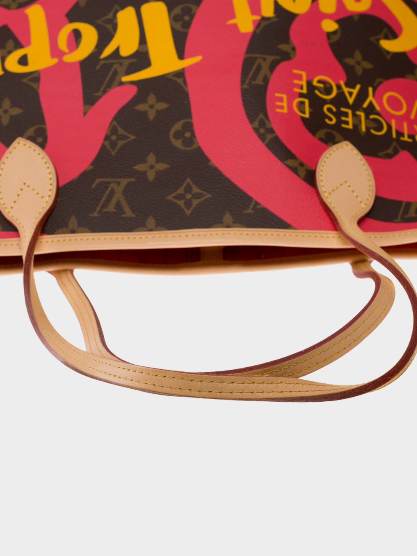 Louis Vuitton 2007  Brown Monogram Canvas Saint Tropez Neverfull MM Tote Bag