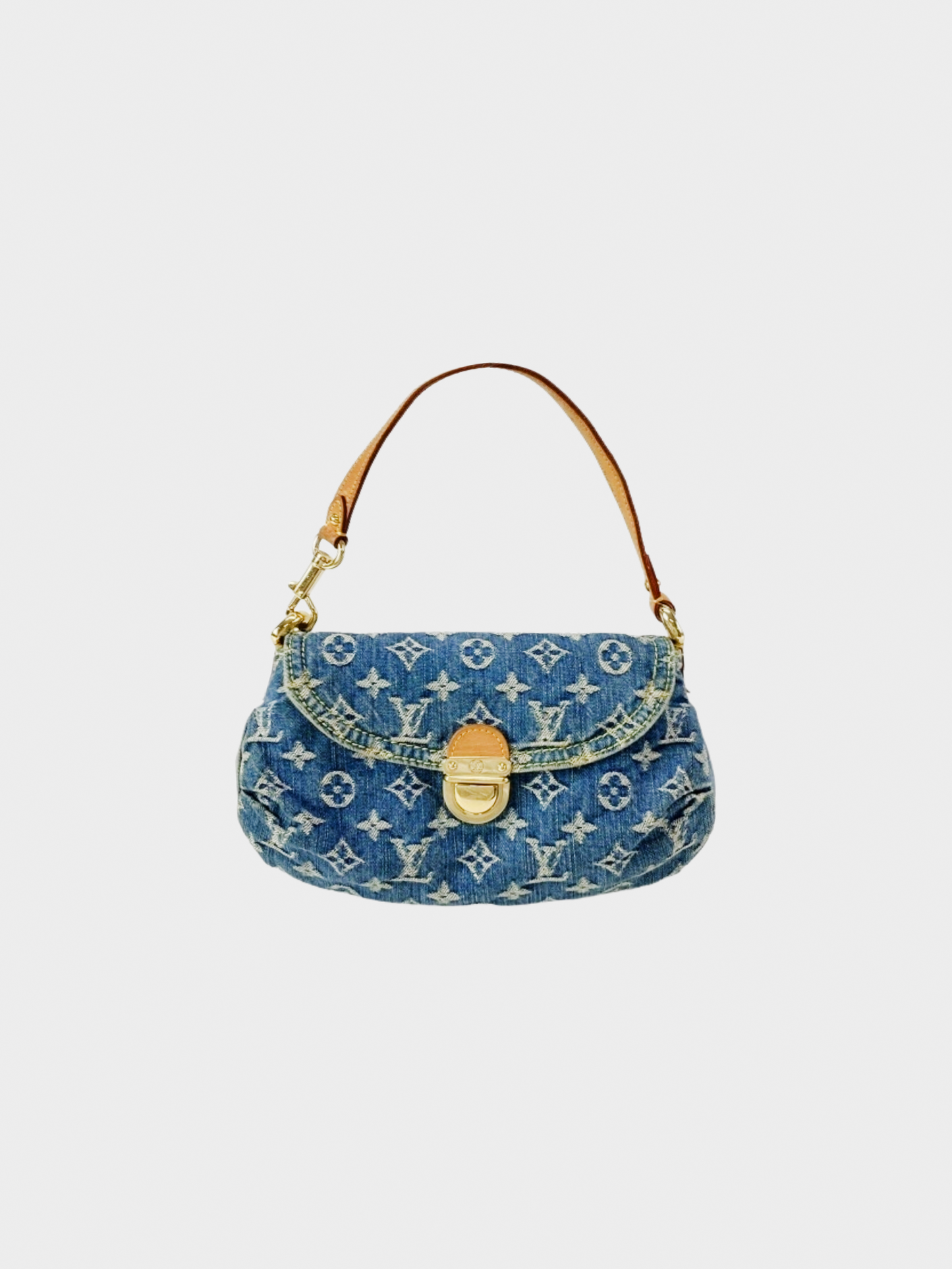 Louis Vuitton 2006 Mini Pleaty Monogram Denim Handbag