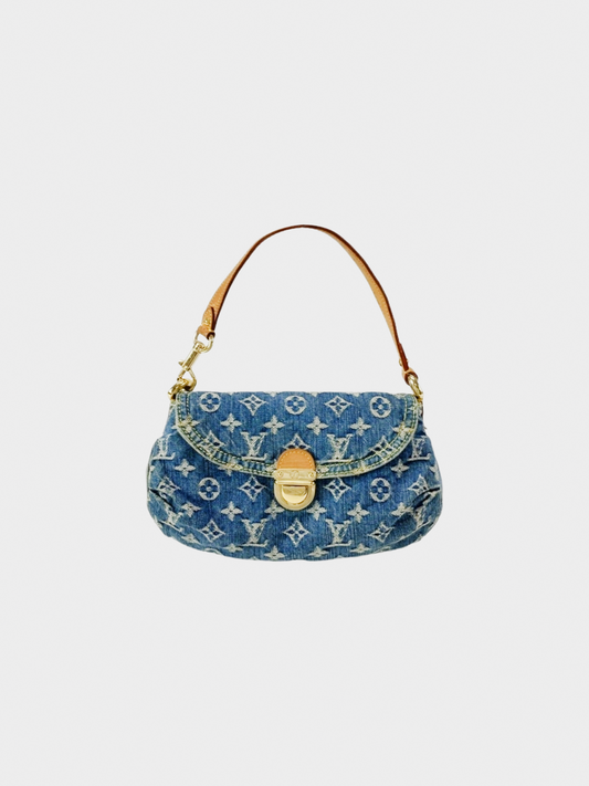 Louis Vuitton 2006 Mini Pleaty Monogram Denim Handbag