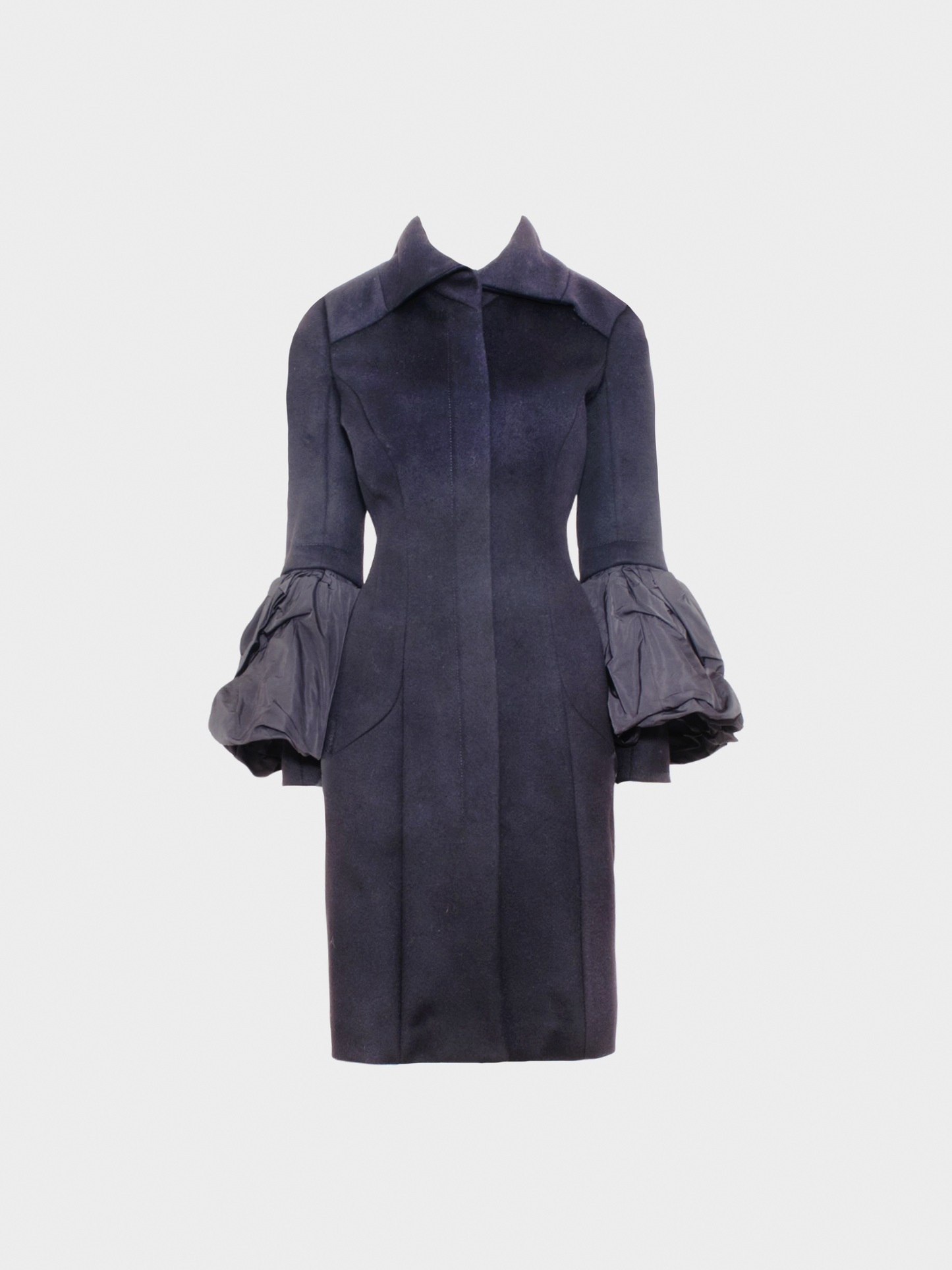 Louis Vuitton by Marc Jacobs AW 2009 Black Ruffled Sleeve Coat