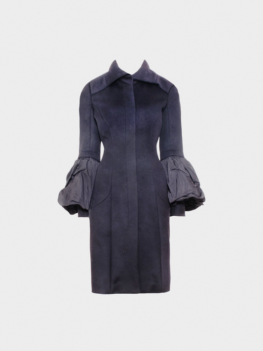 Louis Vuitton by Marc Jacobs AW 2009 Black Ruffled Sleeve Coat