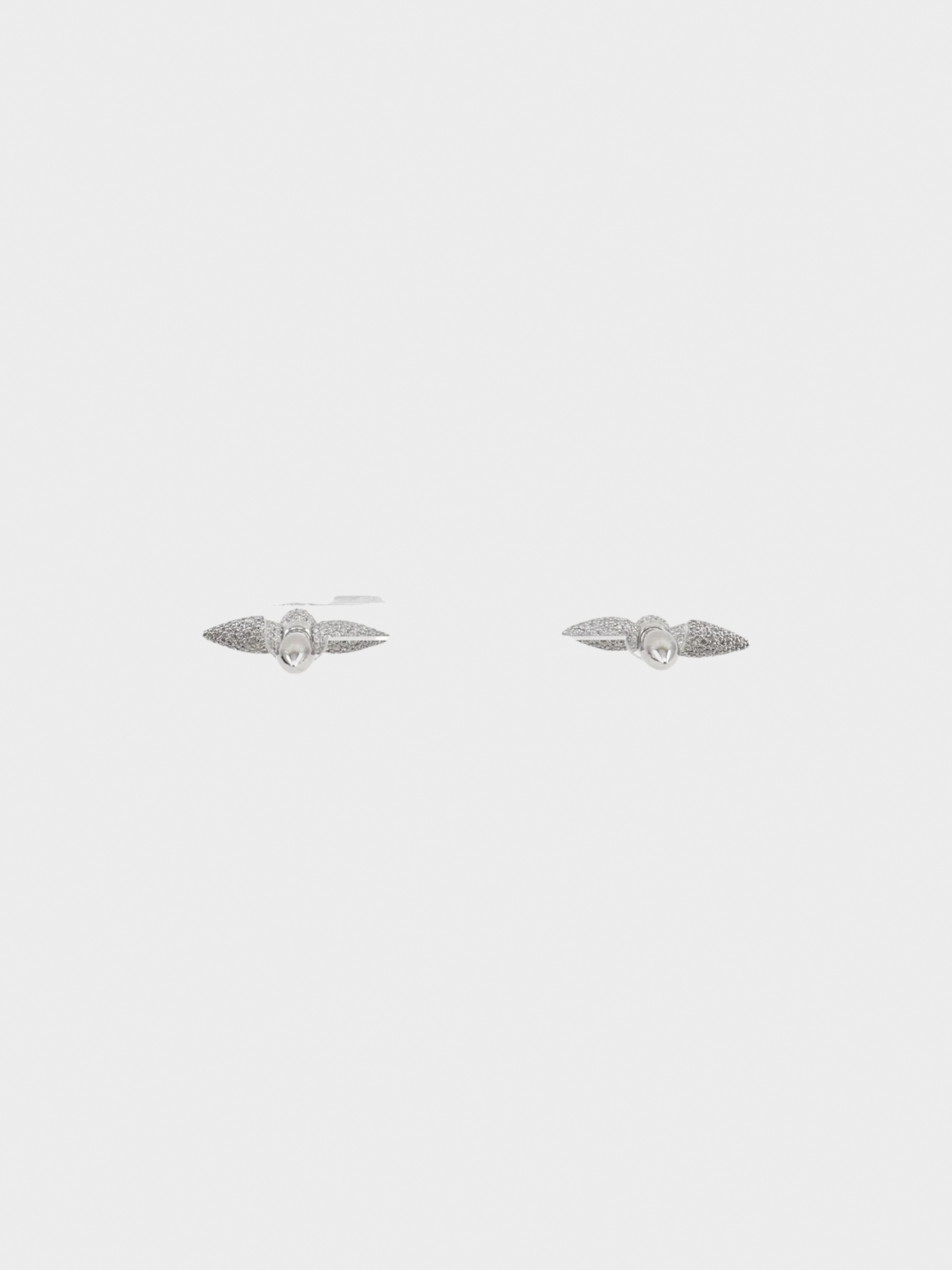 Louis Vuitton 2020s Silver Rhinestone Logo Earrings