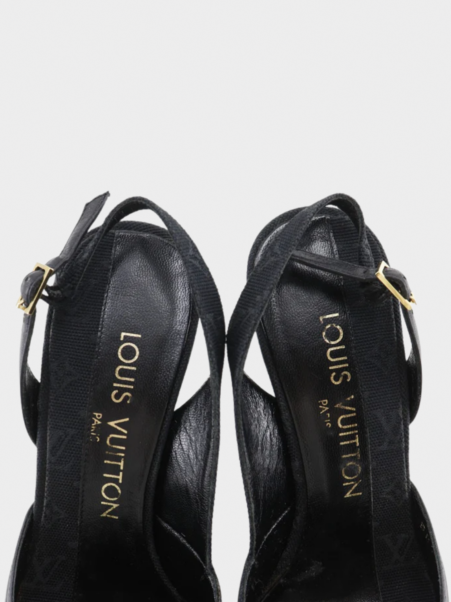 Louis Vuitton 2000s Black Monogram Stiletto Pumps