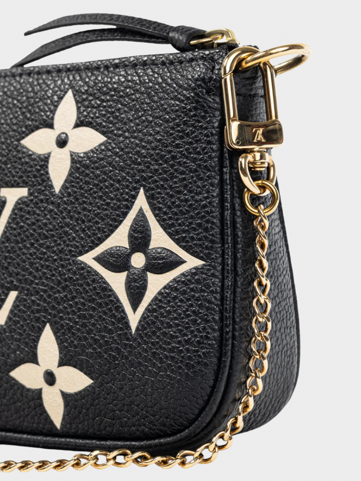 Louis Vuitton 2010s Mini Pochette Accessoires Black Monogram Empreinte Giant Pouch