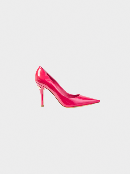 Louis Vuitton SS 2009 Strawberry Rose Pop Patent Leather Pointed-Toe Pumps