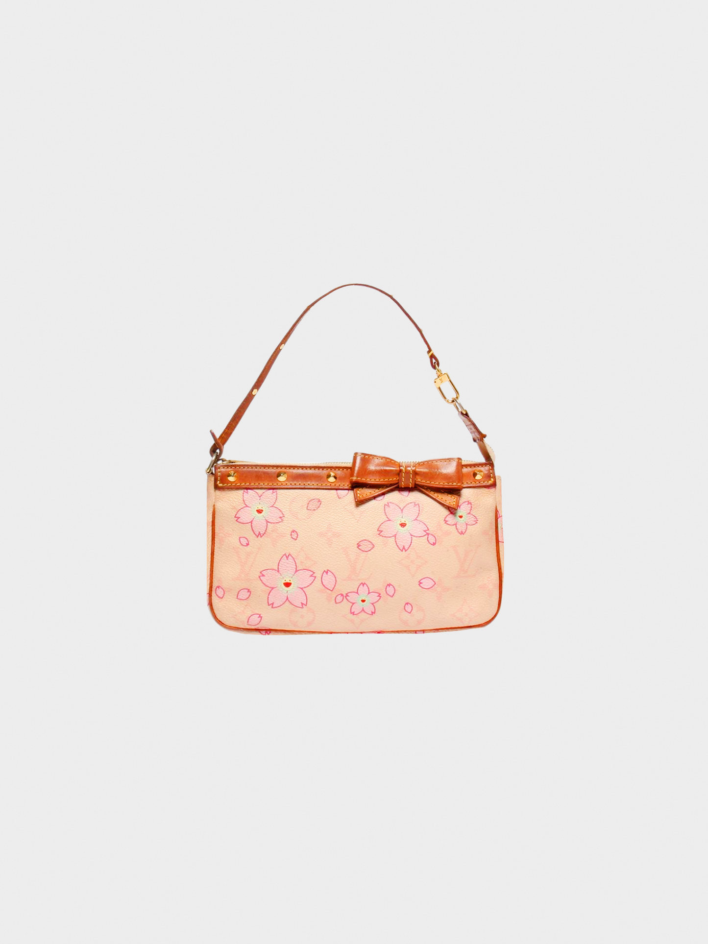 Louis Vuitton x Takashi Murakami  2003 Limited Edition Pink Cherry Blossom Accessories Pochette Bag