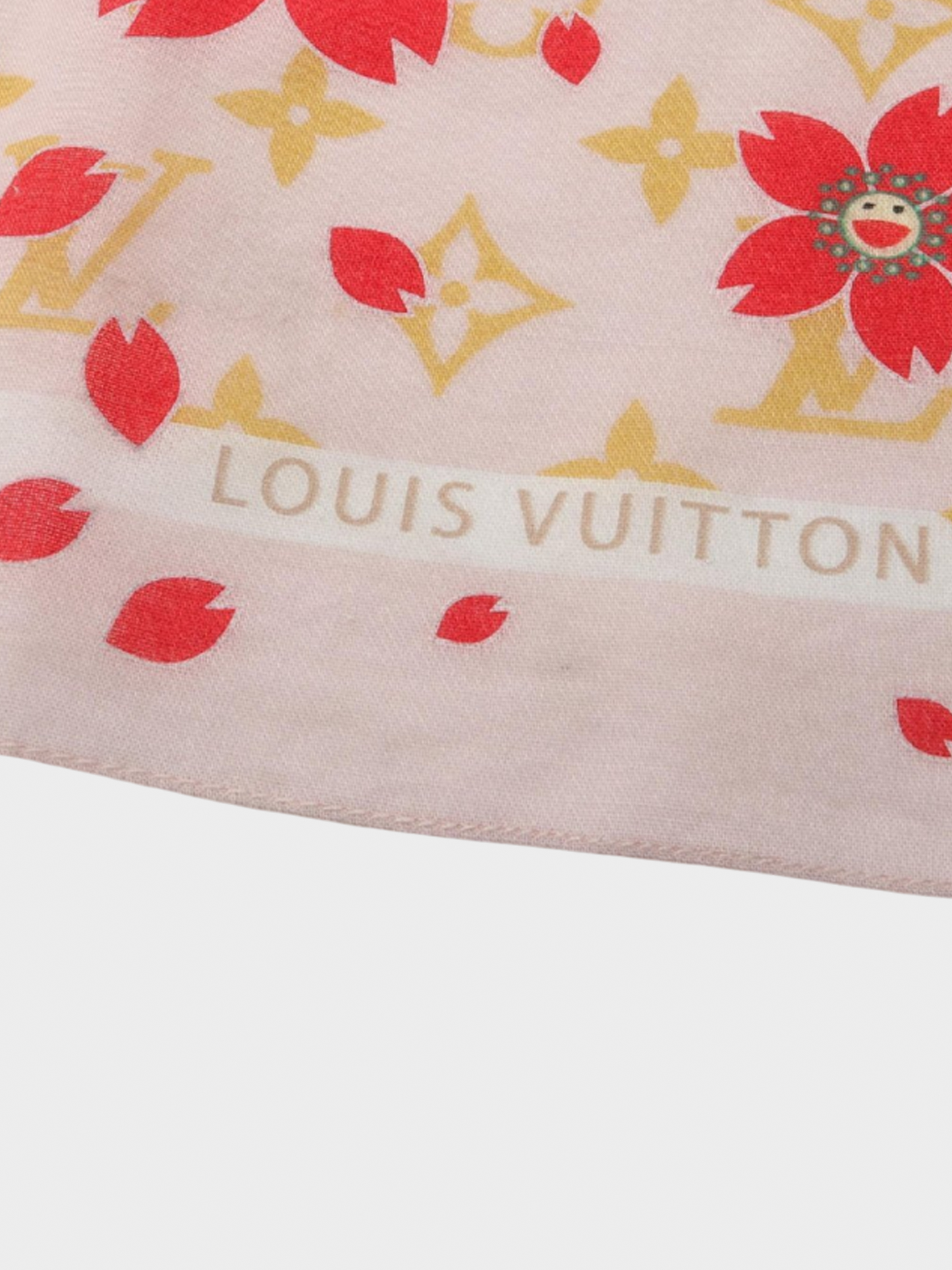 Louis Vuitton x Takashi Murakami 2003 Pink Cherry Blossom Monogram Scarf