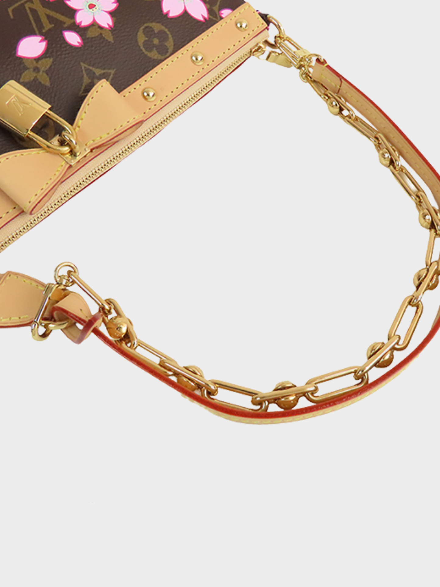 Louis Vuitton x Takashi Murakami 2023 Brown Monogram Cherry Blossom Pochette