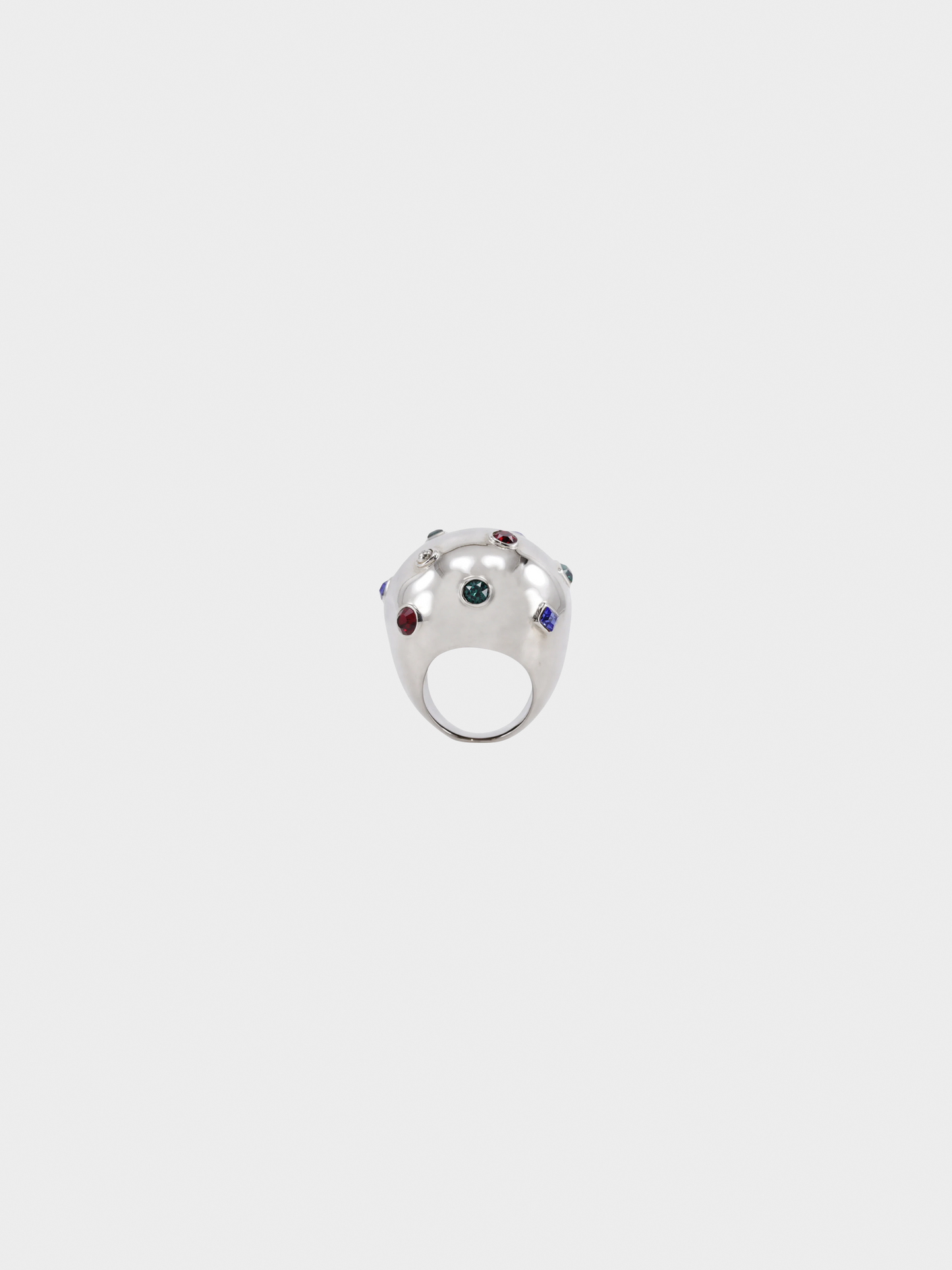 Louis Vuitton 1980s Silver Planet Cocktail Ring