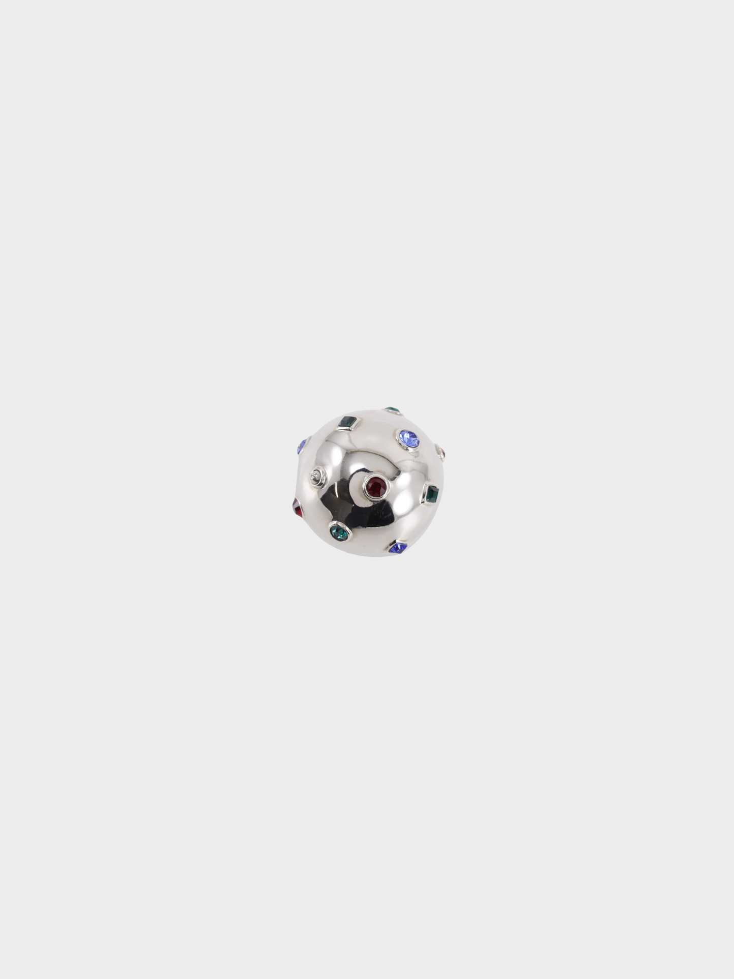 Louis Vuitton 1980s Silver Planet Cocktail Ring