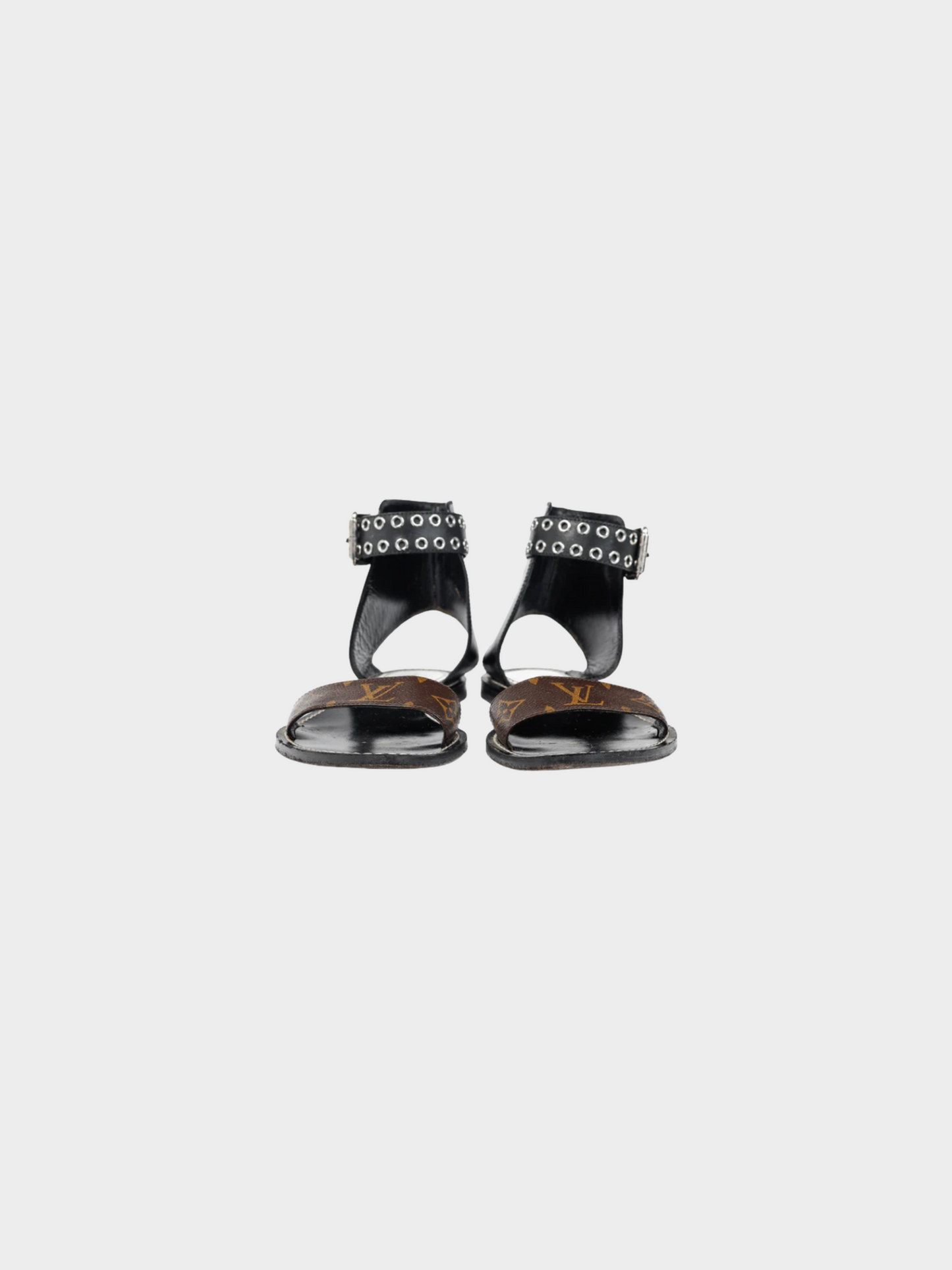 Louis Vuitton 2019 Black Passenger Monogram Calfskin Flat Sandals