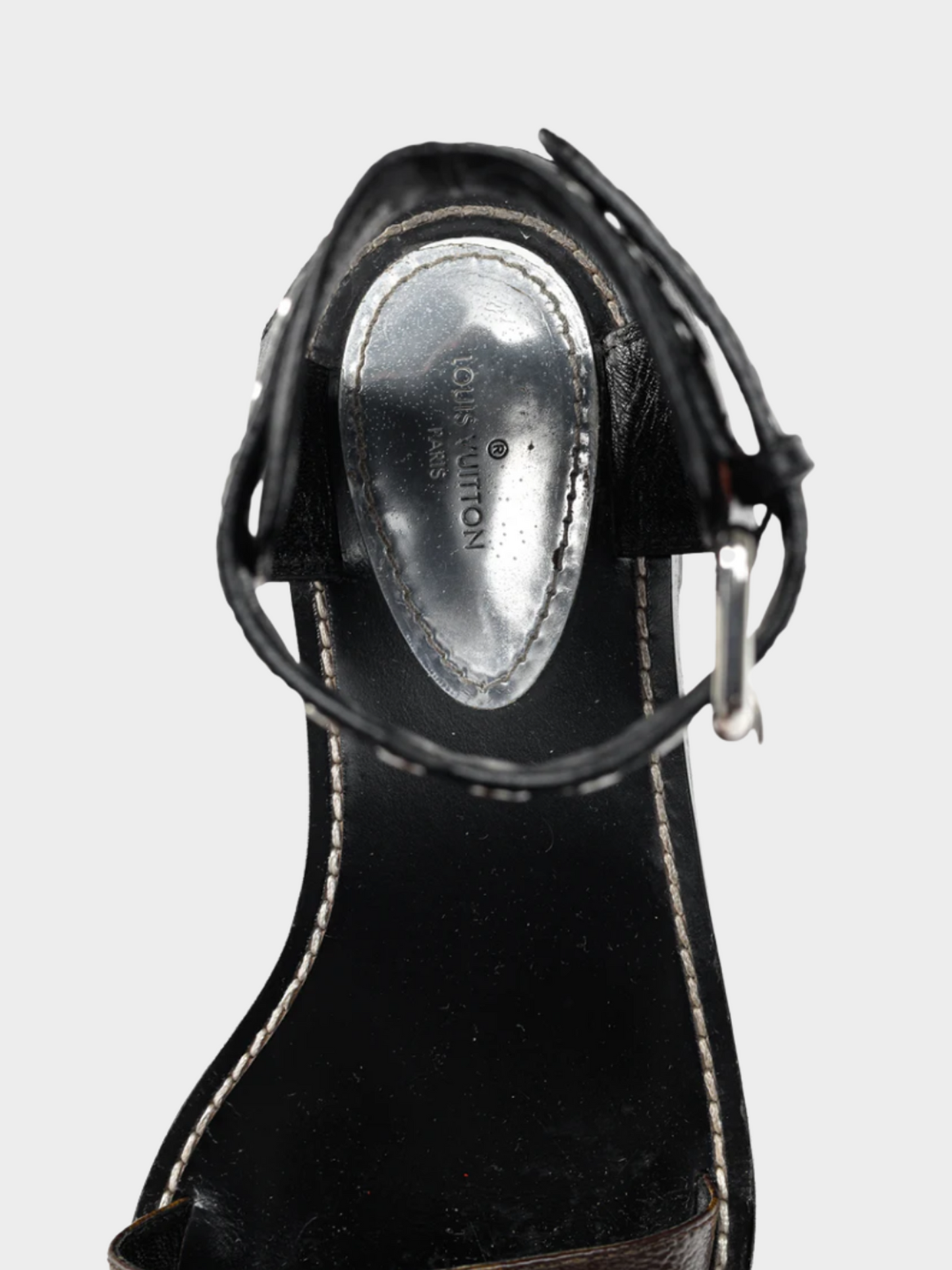 Louis Vuitton 2019 Black Passenger Monogram Calfskin Flat Sandals