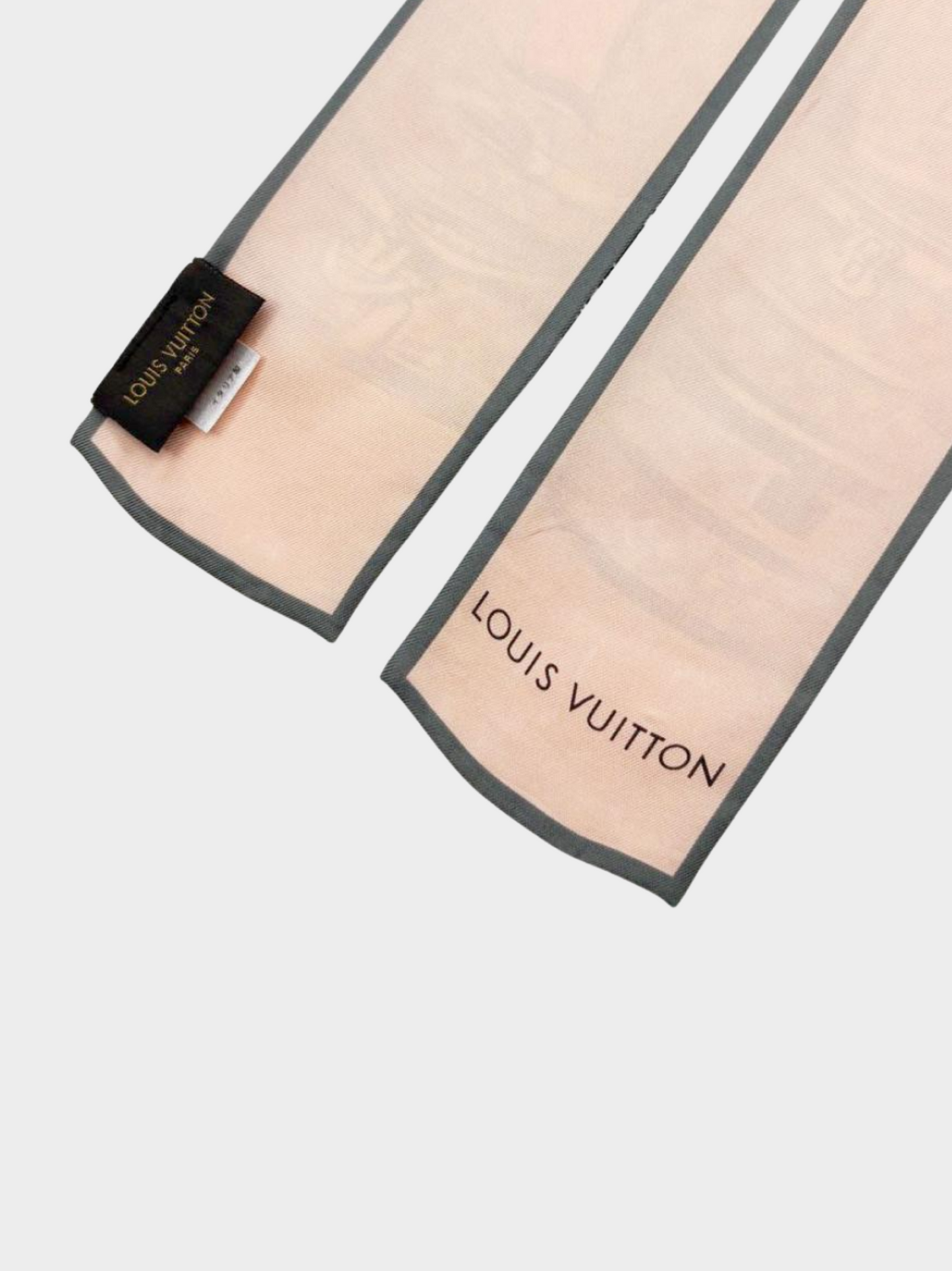 Louis Vuitton 2010s Light Pink Graphic Printed Bandeau Scarf