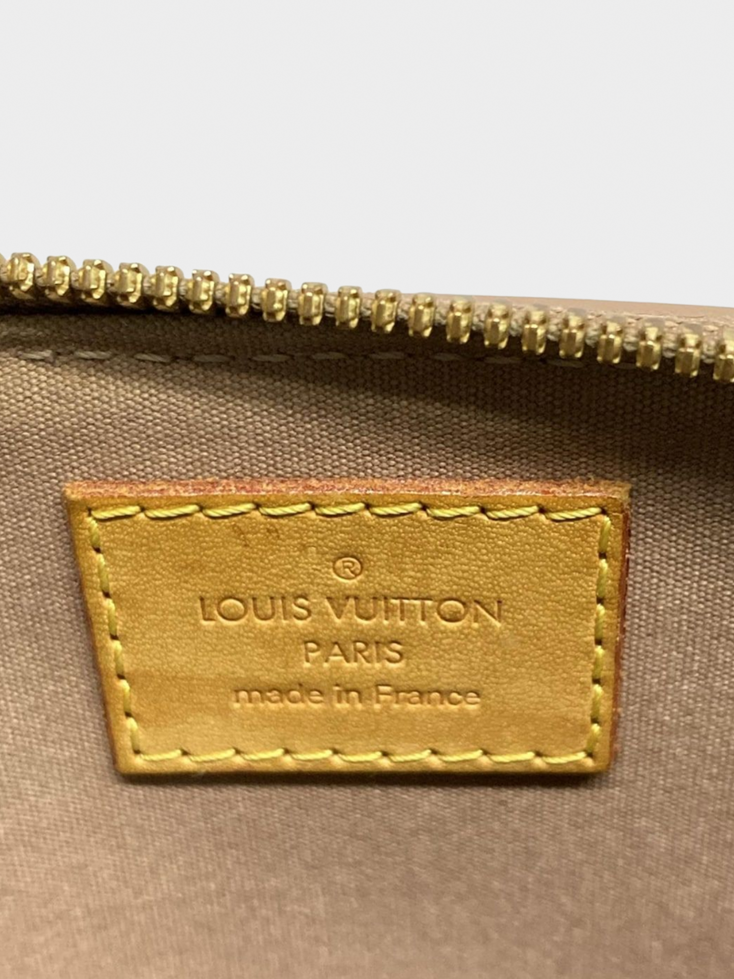 Louis Vuitton 2000s Gold Monogram Vernis Alma BB Handbag