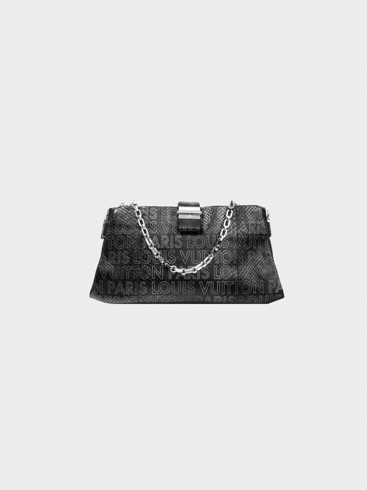 Louis Vuitton AW 2008 Runway Lutece Black Perfore Python Shoulder Bag