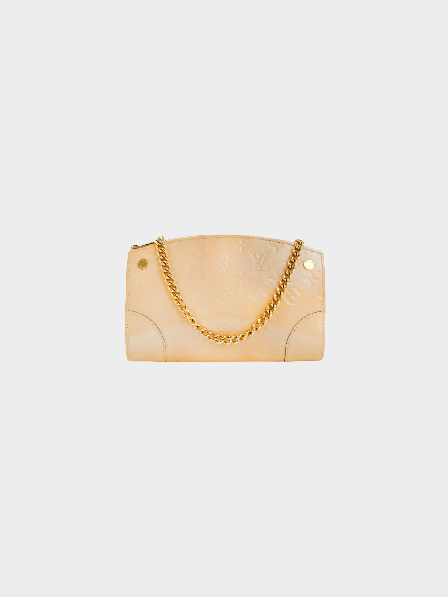Louis Vuitton 2015 Santa Monica Beige Monogram Vernis Leather Clutch