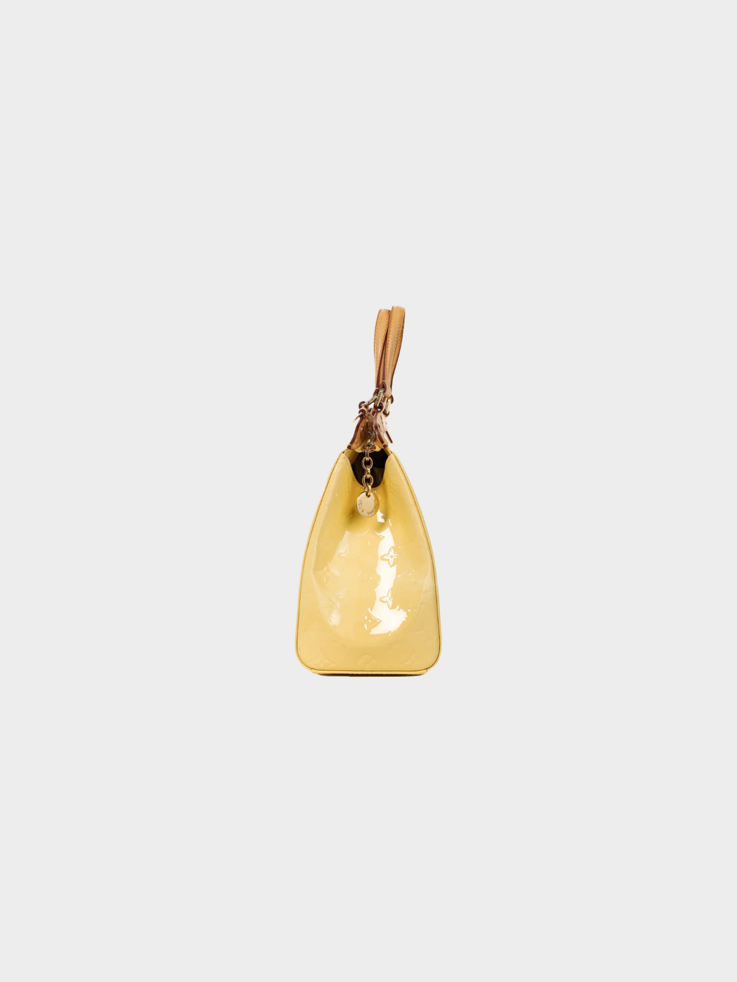 Louis Vuitton 2014 Brea MM Yellow Monogram Vernis Leather Tote
