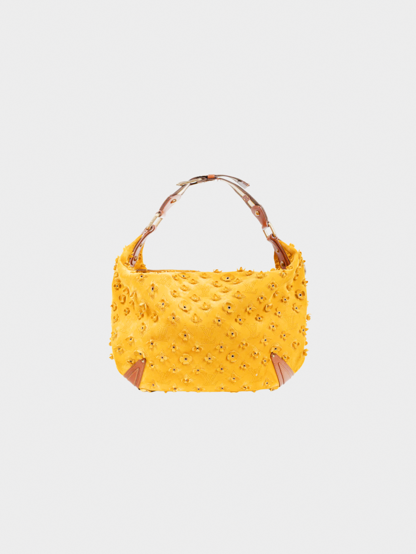 Louis Vuitton SS 2006 Onatah Fleurs GM Mais Suede Hobo Bag