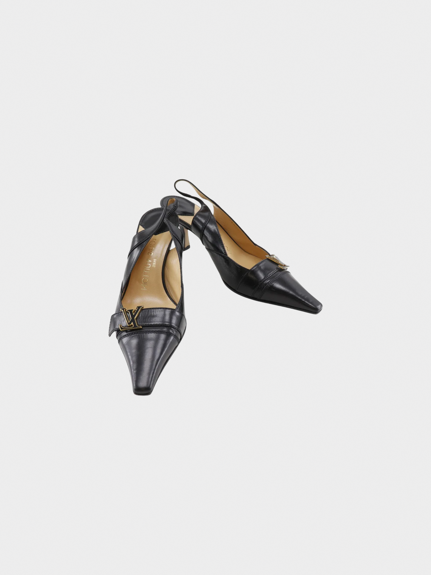 Louis Vuitton 2000s Logo Pointed Toe Pumps